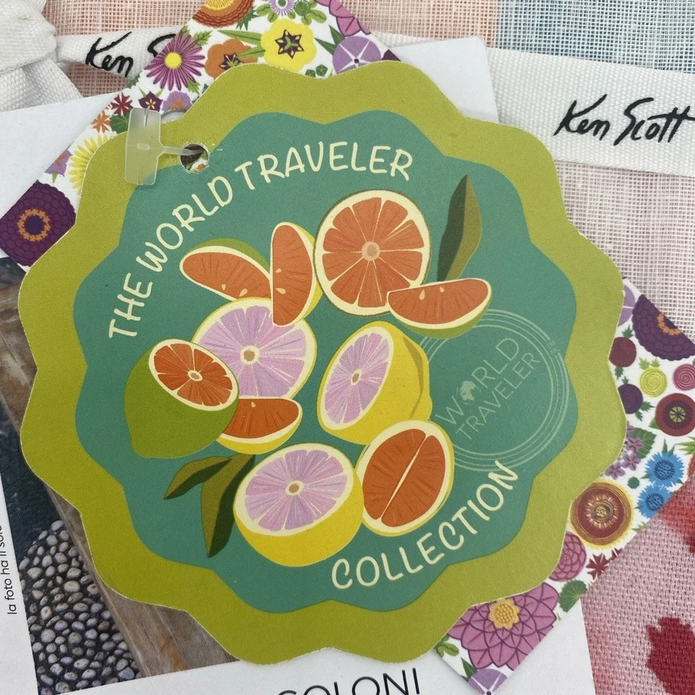 Ken Scott Placemat 14x20 Fragoloni Strawberry Italy 100% Cotton Colorful Summer